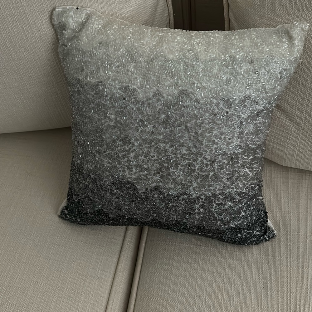 Cynthia Rowley ombré sparkle pillow